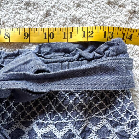 Current Elliott Cotton Embroidered Chambray Skirt Size 1 - Picture 8 of 9